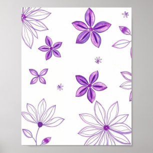 Moderne Minimalblumen-Abstrakt-Linienkunstposter Poster