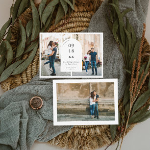 Moderne Minimalbogen   3 Fotos Save the Date