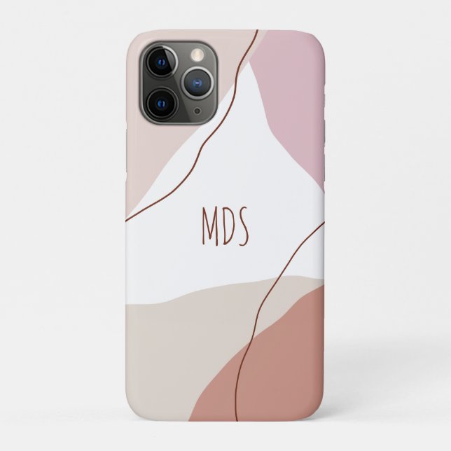 Moderne minimale abstrakte geometrische Pastellfar Case-Mate iPhone Hülle (Rückseite)