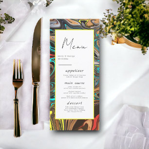 Moderne minimale Abstrakte Hochzeit Menükarte
