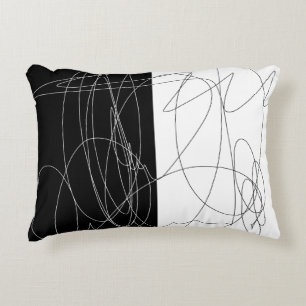 Moderne minimale abstrakte Schreib-Linie-Kunst Dekokissen
