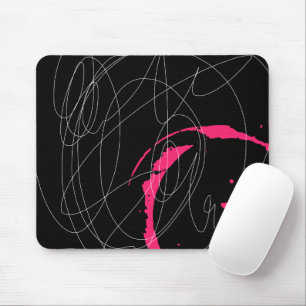 Moderne minimale abstrakte Skriptlinien-Kunst Mousepad