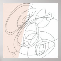 Moderne minimale abstrakte Skriptlinien-Kunst