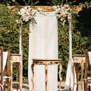 Moderne Minimale Alphabetische Sitzordnung Banner