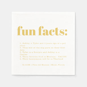 Moderne Minimale Ananas   Fun Facts Wedding Serviette
