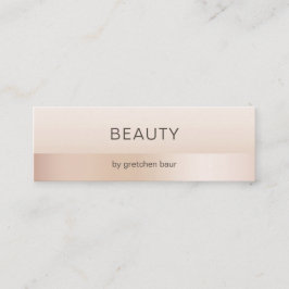 Moderne, minimale Beige - Hautfarbe Mini Visitenkarte