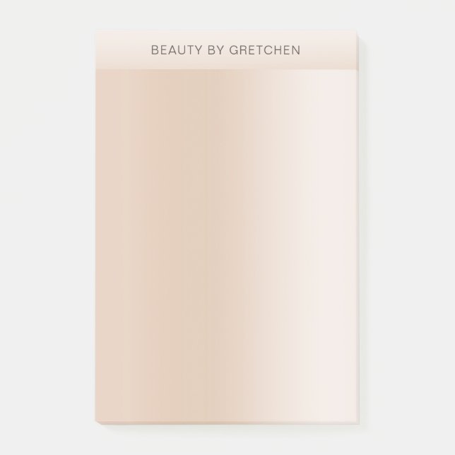 Moderne minimale Beige Hautfarbe Post-it Klebezettel (Vorderseite)
