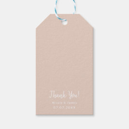 Moderne, minimale Beige Pink-Farbenszene Geschenkanhänger