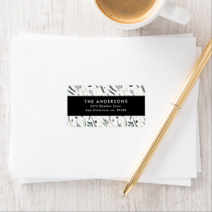 Moderne minimale botanische elegante Eukalyptus sc Adressaufkleber