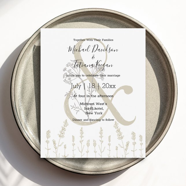 moderne minimale botanische grüne Hochzeit (Von Creator hochgeladen)