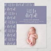 Moderne minimale chic typografie lilac Foto geburt