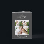 Moderne minimale Ferien rustikale Multi-Foto Chic Feiertagskarte<br><div class="desc">Moderne minimale Weihnachten rustikale stilvolle Multi-Foto glücklichsten Urlaubskarte. Mit modernem handgezeichneten Text und Bäumen. Die einfache Weihnachtszeit ist modern und minimalistisch und kann individuell gestaltet werden</div>