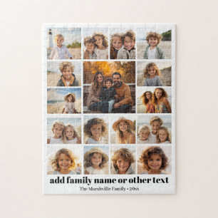 Moderne, minimale Fotogitter mit 17 Fotos - Weiß