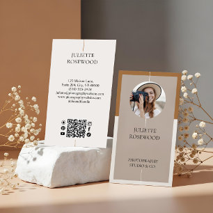 Moderne Minimale Fotografie Professionell Visitenkarte