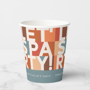 Moderne minimale gelassen Party fett grafisch Pappbecher