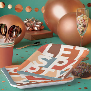 Moderne minimale gelassen Party fett grafisch Pappteller