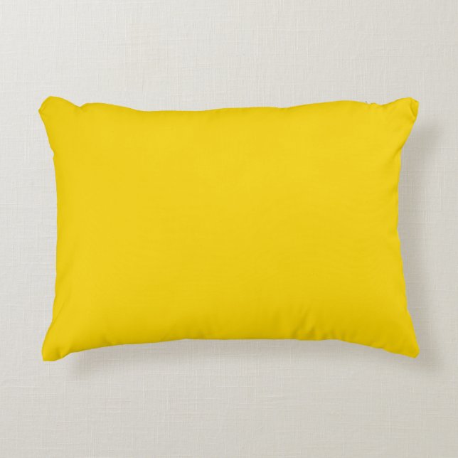 Moderne minimale gelbe Farbe Dekokissen (Vorderseite)