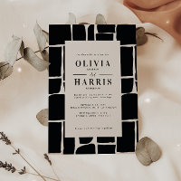 Moderne minimale Grafik schwarz-weiß einzigartig