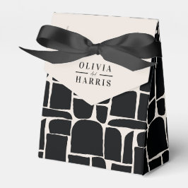 Moderne minimale Grafik schwarz-weiß einzigartig Geschenkschachtel