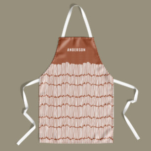 Moderne minimale Grafik Terracotta elegant Schürze
