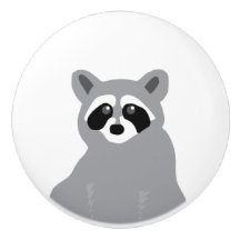 Moderne minimale Gray Raccoon Keramik Pull Knob