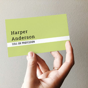 Moderne minimale Green Business Cards Visitenkarte