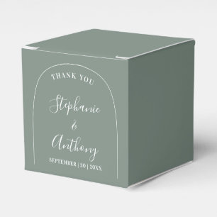 Moderne Minimale Größe Grün und Weiße Bögen Vielen Geschenkschachtel