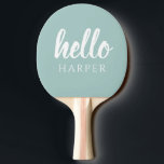 Moderne minimale Grün und Weiß Hallo und Sie nenne Tischtennis Schläger<br><div class="desc">Moderne minimale Grün und Weiß Hallo und Sie nennen</div>