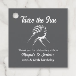 Moderne minimale Hände Grau Joint Geburtstag Geschenkanhänger