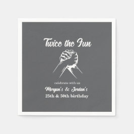 Moderne minimale Hände Grau Joint Geburtstag Serviette