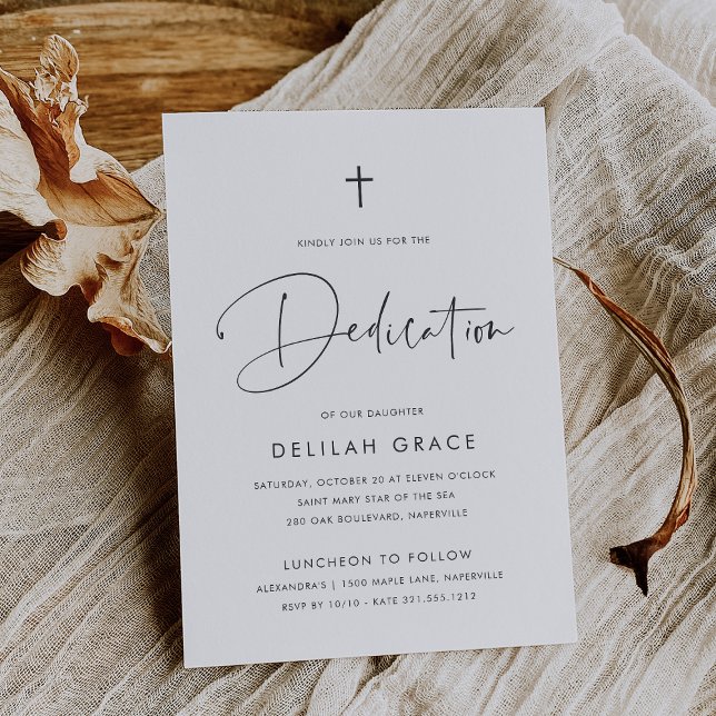 Moderne minimale handgeschriebene Script-Kinderbet Einladung (Von Creator hochgeladen)