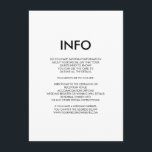 Moderne minimale Hochzeitsdetails/Informationskart Begleitkarte<br><div class="desc">Moderne minimale Hochzeitsdetails/Informationskarte Kann vollständig an Ihre Bedürfnisse angepasst werden. © Gorjo Designs. Gedruckt von Zazzle. // Sie suchen passende Artikel? Andere Schreibwaren aus dem Set hier verfügbar: https://www.zazzle.com/collections/modern_wedding_photo_invitation_set-119792209180525601 // Benötigen Sie Hilfe bei der Anpassung Ihres Designs? Andere Ideen got? Kontaktieren Sie mich unter: zoe@gorjodesigns.com</div>