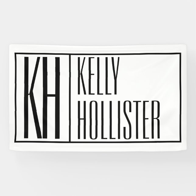 Moderne Minimale Initialen und Logo-Namen Banner (Horizontal)
