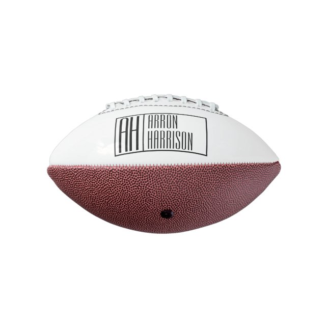 Moderne Minimale Initialen und Logo-Namen Football (Gedreht 270)