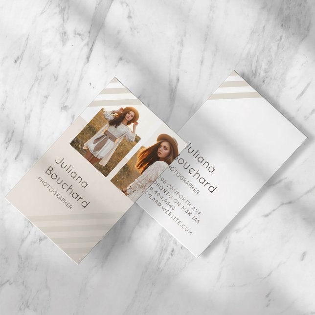 Moderne Minimale Mehrfachfotografie mit Foto Visitenkarte (Von Creator hochgeladen)