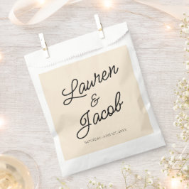 Moderne minimale Minimalistische Champagnerhochzei Geschenktütchen