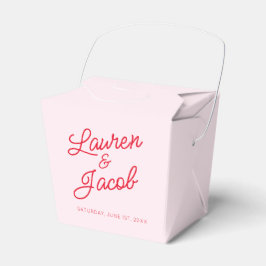 Moderne Minimale Minimalistische Rosa- und Rothals Geschenkschachtel