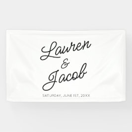 Moderne minimale Minimalistische Schwarz-weiße Hoc Banner