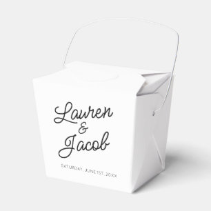Moderne minimale Minimalistische Schwarz-weiße Hoc Geschenkschachtel