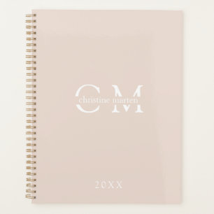 Moderne minimale Monogramm-Initialen Planer