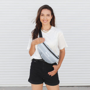 Moderne minimale Name Monogram Script-Vorlage Blau Bauchtasche