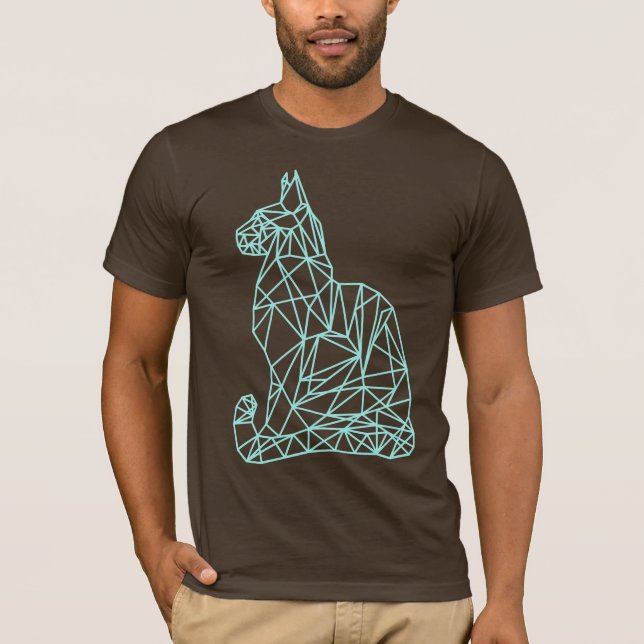 Moderne minimale Niedliche Unisex Abstrakt Geometr T-Shirt (Vorderseite)