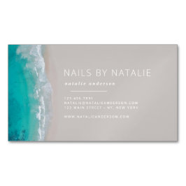 Moderne minimale Ocean Beach Typografie chic Magnetische Visitenkarte