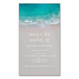 Moderne minimale Ocean Beach Typografie chic Magnetische Visitenkarte