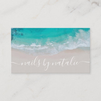 Moderne minimale Ocean Beach Typografie chic Visitenkarte