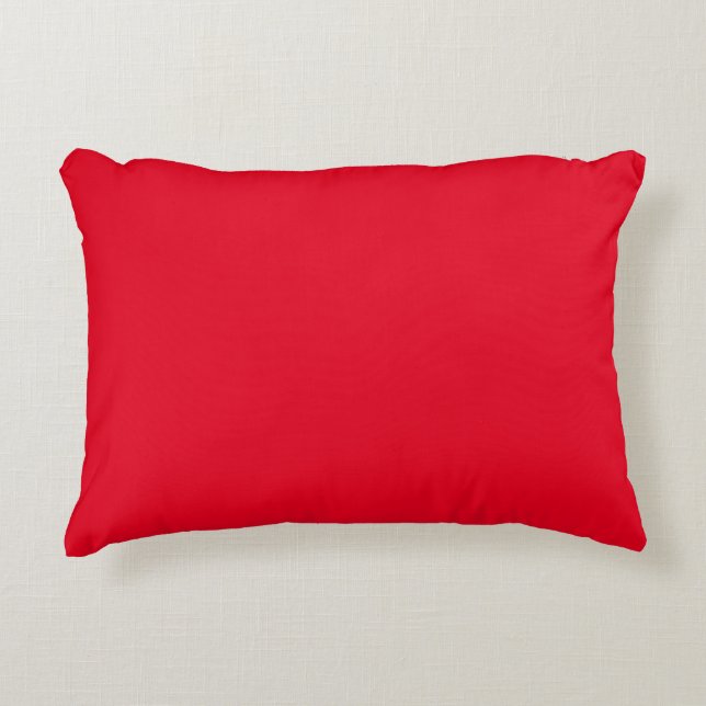 Moderne minimale Rot-Solid-Farbe Dekokissen (Vorderseite)