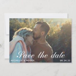 moderne minimale rustikale Foto Save the Date Card