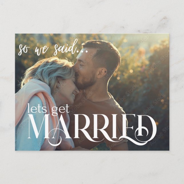 moderne minimale rustikale Foto Save the Date Card Ankündigungspostkarte (Vorderseite)