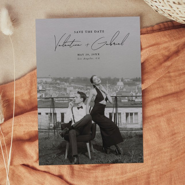 Moderne minimale Save the Date Einladung (Von Creator hochgeladen)