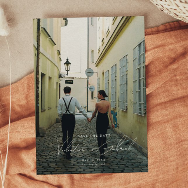 Moderne minimale Save the Date Einladung (Von Creator hochgeladen)